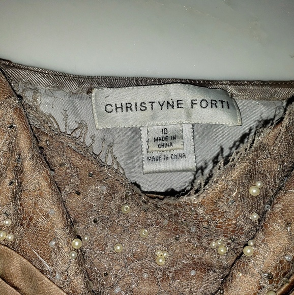 Blush Beaded/Lace Bodice Cocktail Dress - Picture 7 of 8